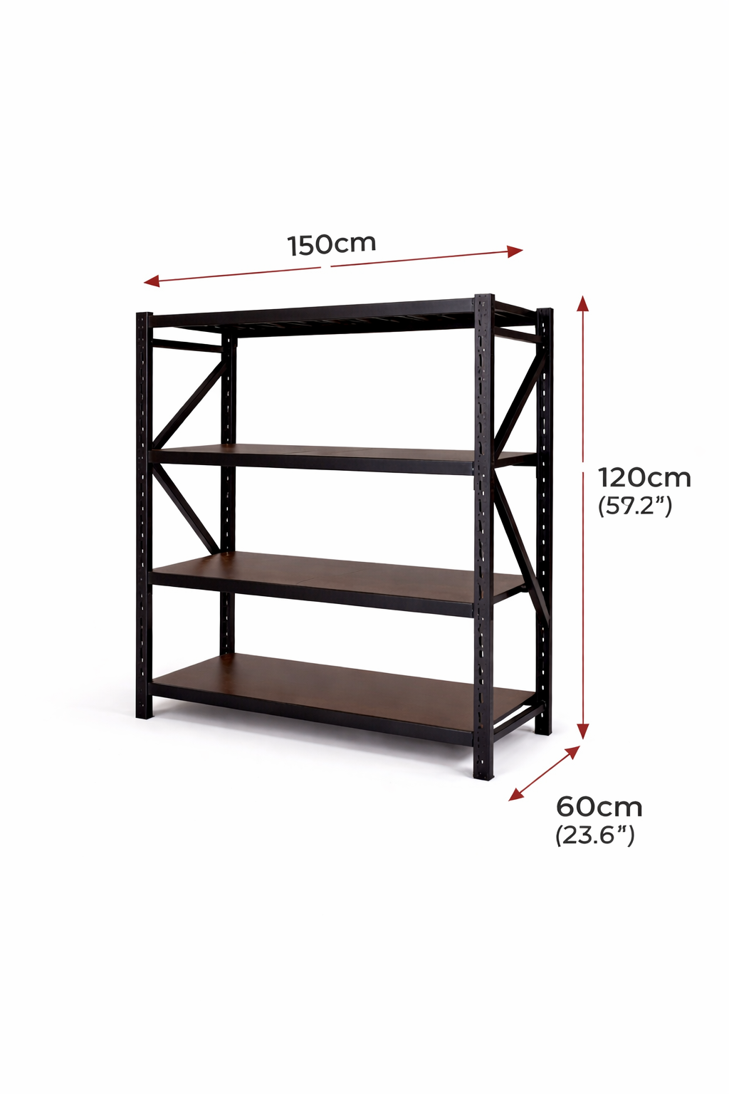 Heavy Duty 4-Tier Garage Shelving (300kg Each Layer Capacity)