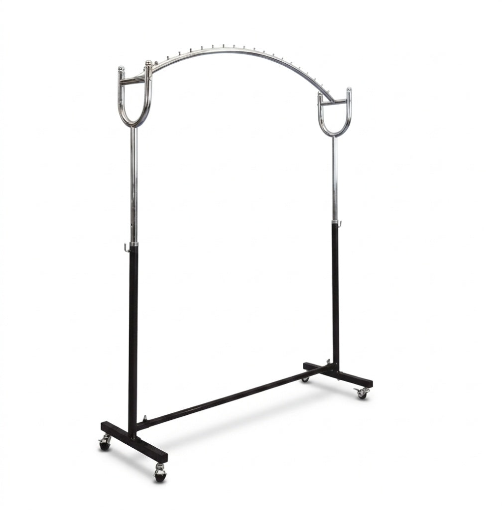 120cm Garment Rack Black & Chrome | Retail Clothes Display Rack
