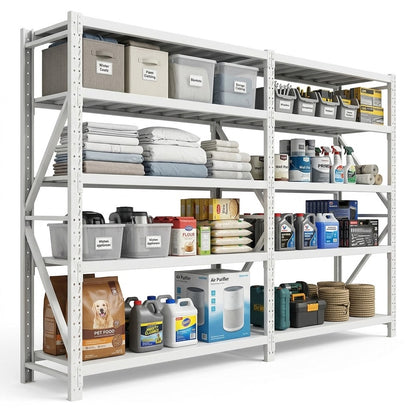Heavy Duty 4-Tier Warehouse Rack (600kg Capacity)