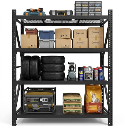 5-Tier Industrial Steel Shelving Rack 100x60x200cm | 500kg Capacity | Heavy Duty Rack