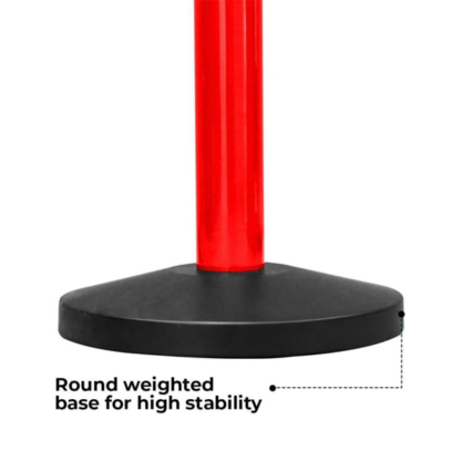 Retractable Queue Barrier with 2M Red Belt