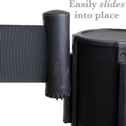 Retractable Queue Stanchion 4-Way with (2M Black Belt)