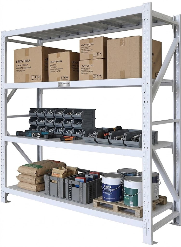 5-Tier Industrial Steel Shelving Rack 100x60x200cm | 500kg Capacity | Heavy Duty Rack