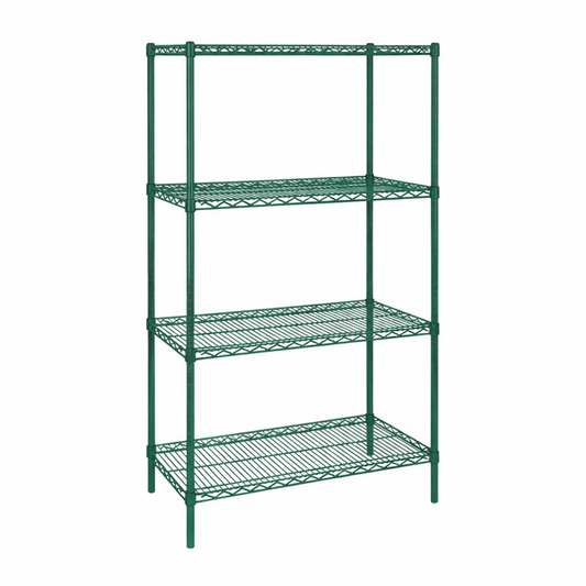 4-Tier Chrome Metro Rack | Wire Shelving Unit 150x53x183cm | Anti-Corrosion Epoxy Coating