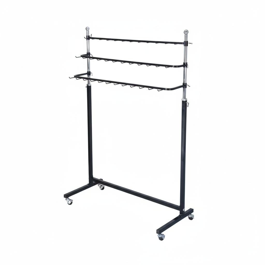 3-Tier Belt Display Stand | (Black & Chrome)
