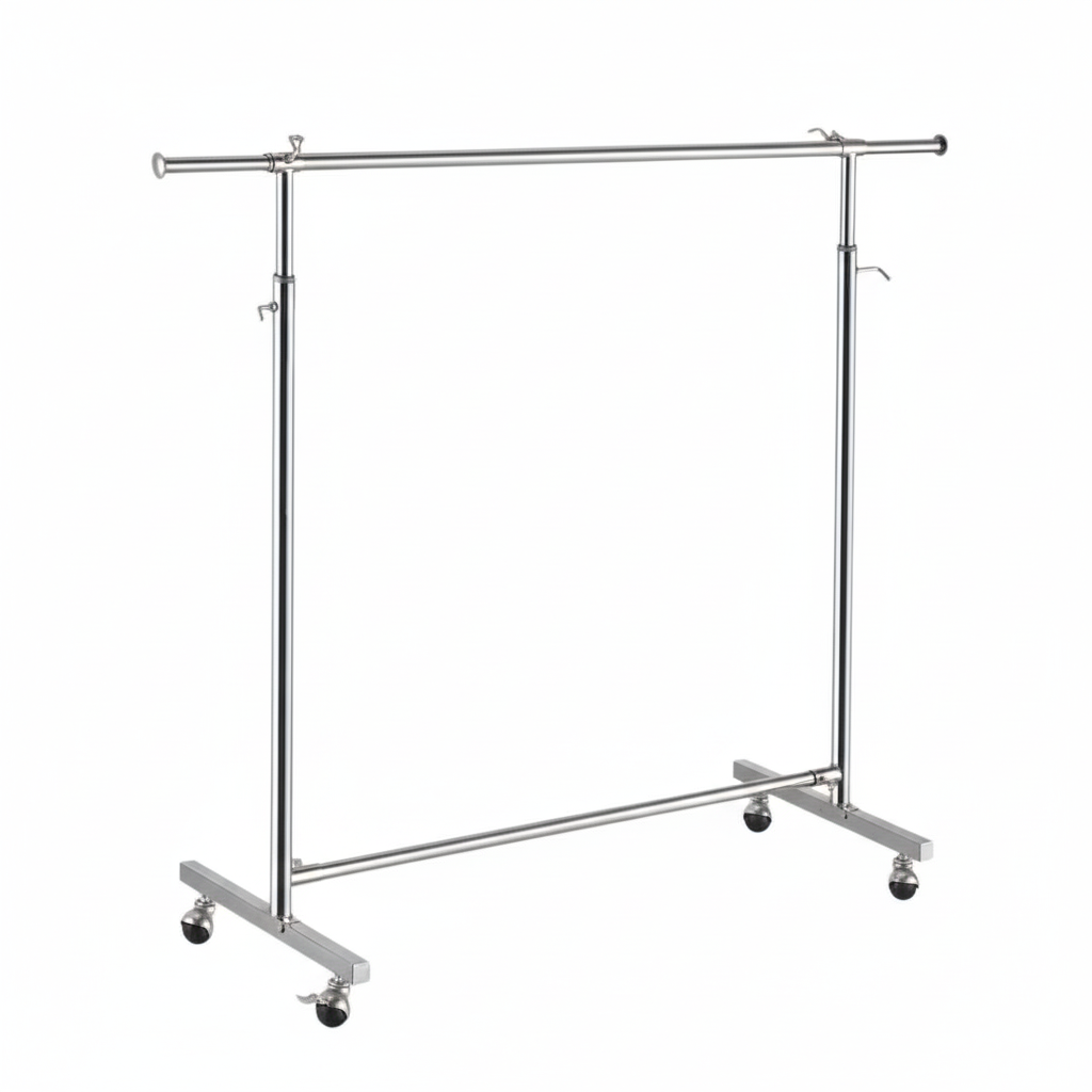 120cm Full Chrome Garment Rack | Retail Clothes Display Stand