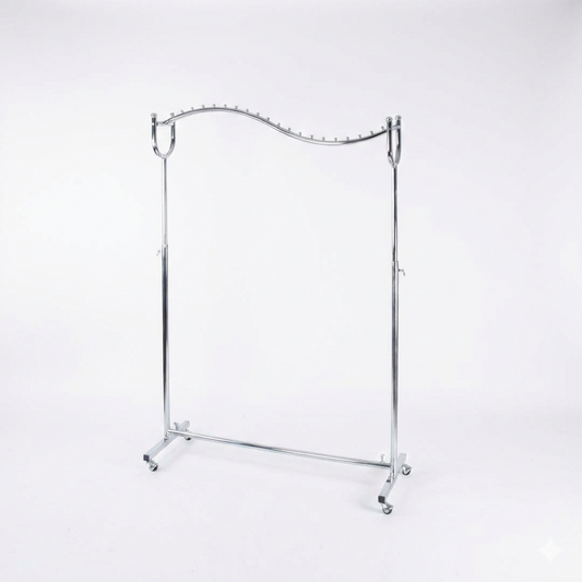 120cm Garment Rack Full Chrome | Retail Clothing Display Rack