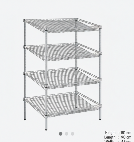 Heavy Duty 4-Tier Slanted Display Rack