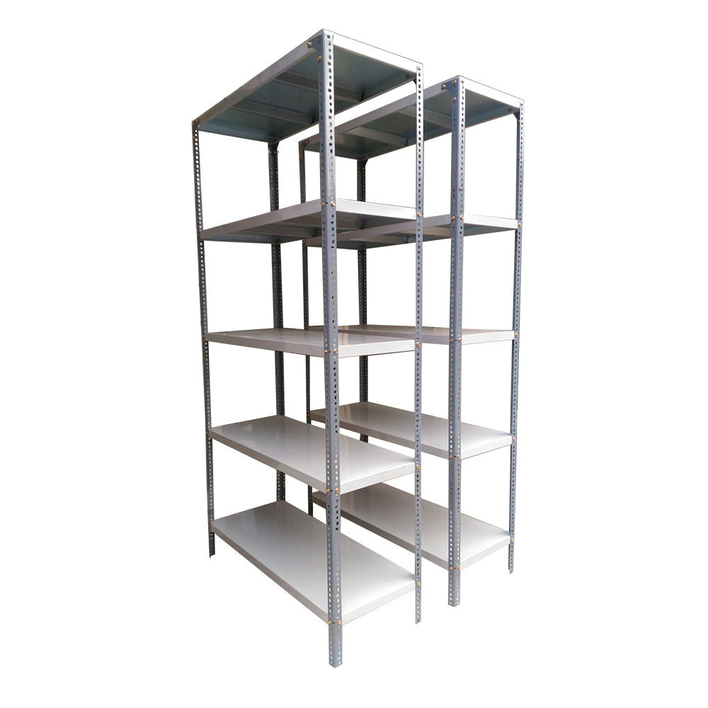 5 Level 200cm Height Adjustable Metal Storage Steel Slotted Angle Shelving Units