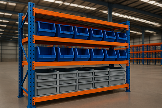 Thermoplastic Storage Bin Containers Organizer, Stackable, Hangable