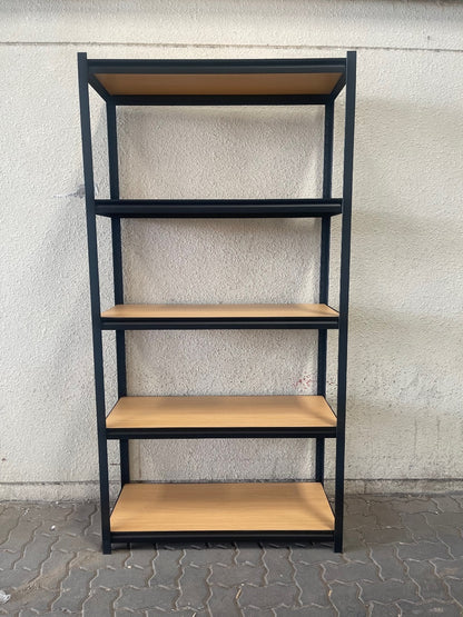 5-Tier Boltless Metal Shelving Unit with MDF Shelves 100×40×200cm | Storage Rack