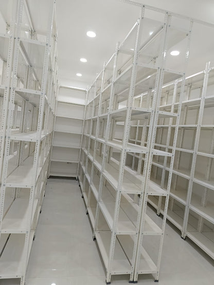 5-Tier Slotted Angle Steel Shelving Unit 200cm | Heavy-Duty Adjustable Storage Rack