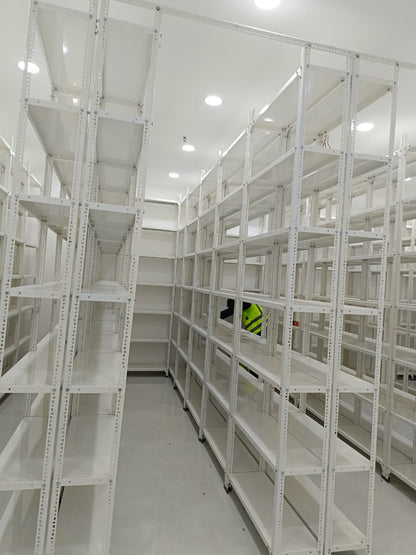 5-Tier Slotted Angle Steel Shelving Unit 200cm | Heavy-Duty Adjustable Storage Rack