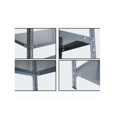 5 Level 200cm Height Adjustable Metal Storage Steel Slotted Angle Shelving Units