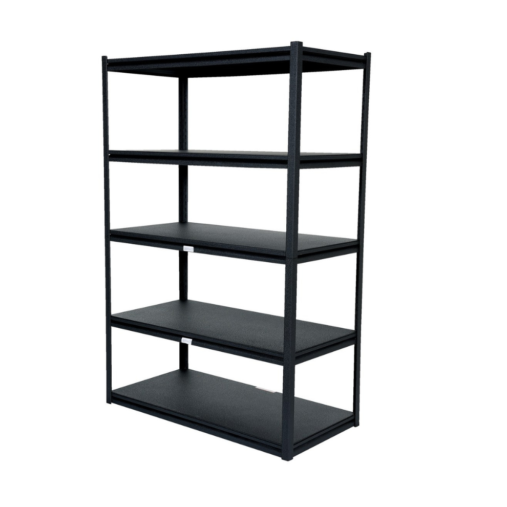 5 Level Boltless Rivet Shelving System Metal Storage Rack Inner Hidden Hole for Warehouse Garage