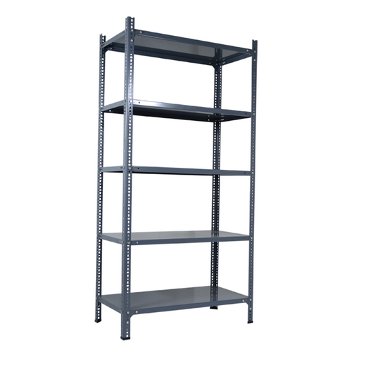 5 Level 200cm Height Adjustable Metal Storage Steel Slotted Angle Shelving Units