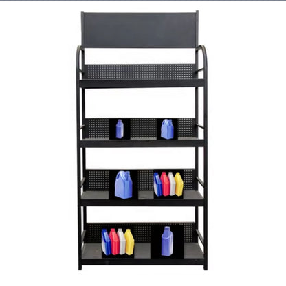 4Tier Engine Oil Rack for Gas Station Lubricant Display Stand