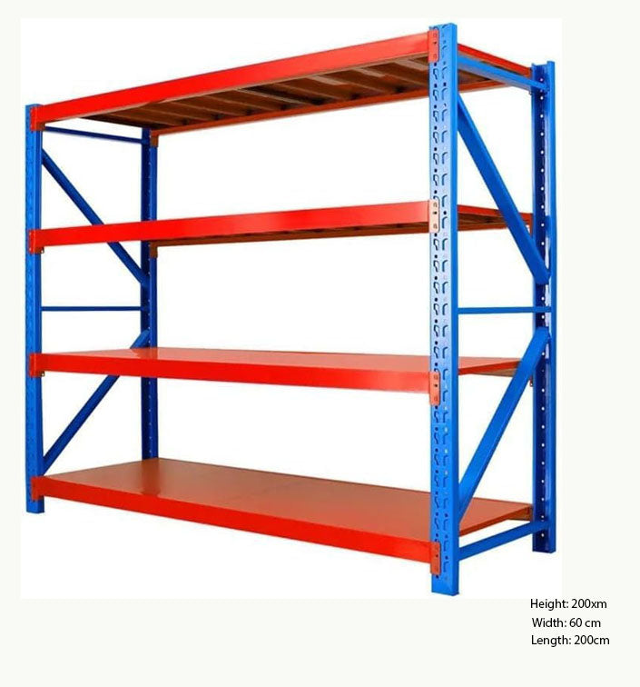 Heavy Duty 4-Tier Metal Storage Rack | Adjustable Garage Shelving Unit