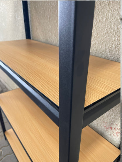 5-Tier Boltless Metal Shelving Unit with MDF Shelves 100×40×200cm | Storage Rack