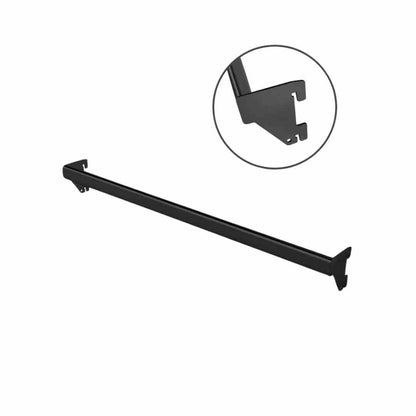Wall-Mounted Wardrobe Organizer | Modular Closet System with Wire Shelving & Garment Rail | Matte Black