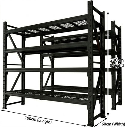 Heavy Duty 4-Tier Metal Shelve (300kg Capacity)