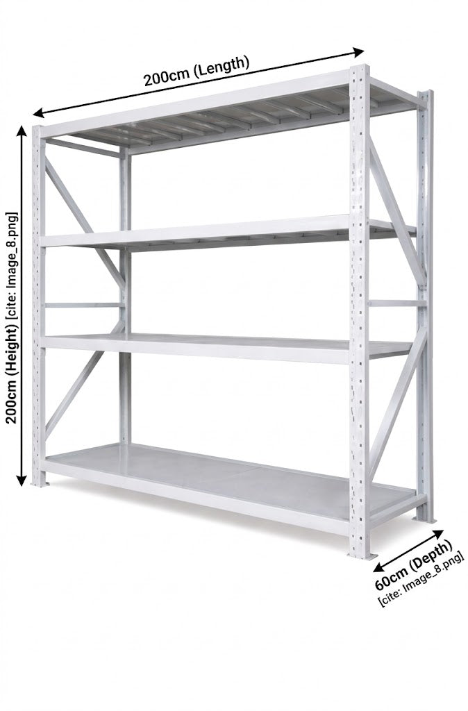 Heavy Duty 4-Tier Garage & Warehouse Rack (400kg)